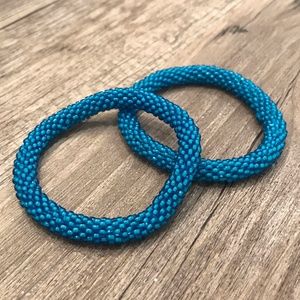 Turquoise Beaded Roll-On Bracelet | Stackable
